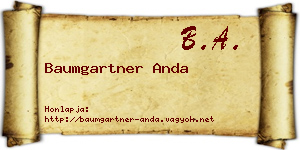 Baumgartner Anda névjegykártya